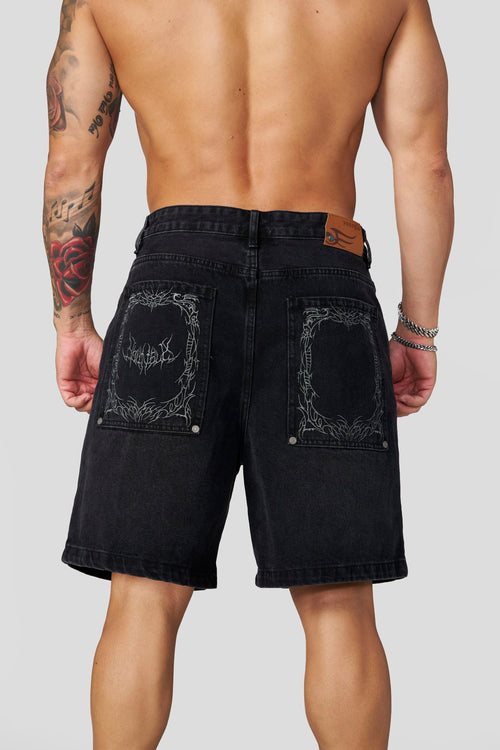 1025 - Phantom Embroidery Jorts
