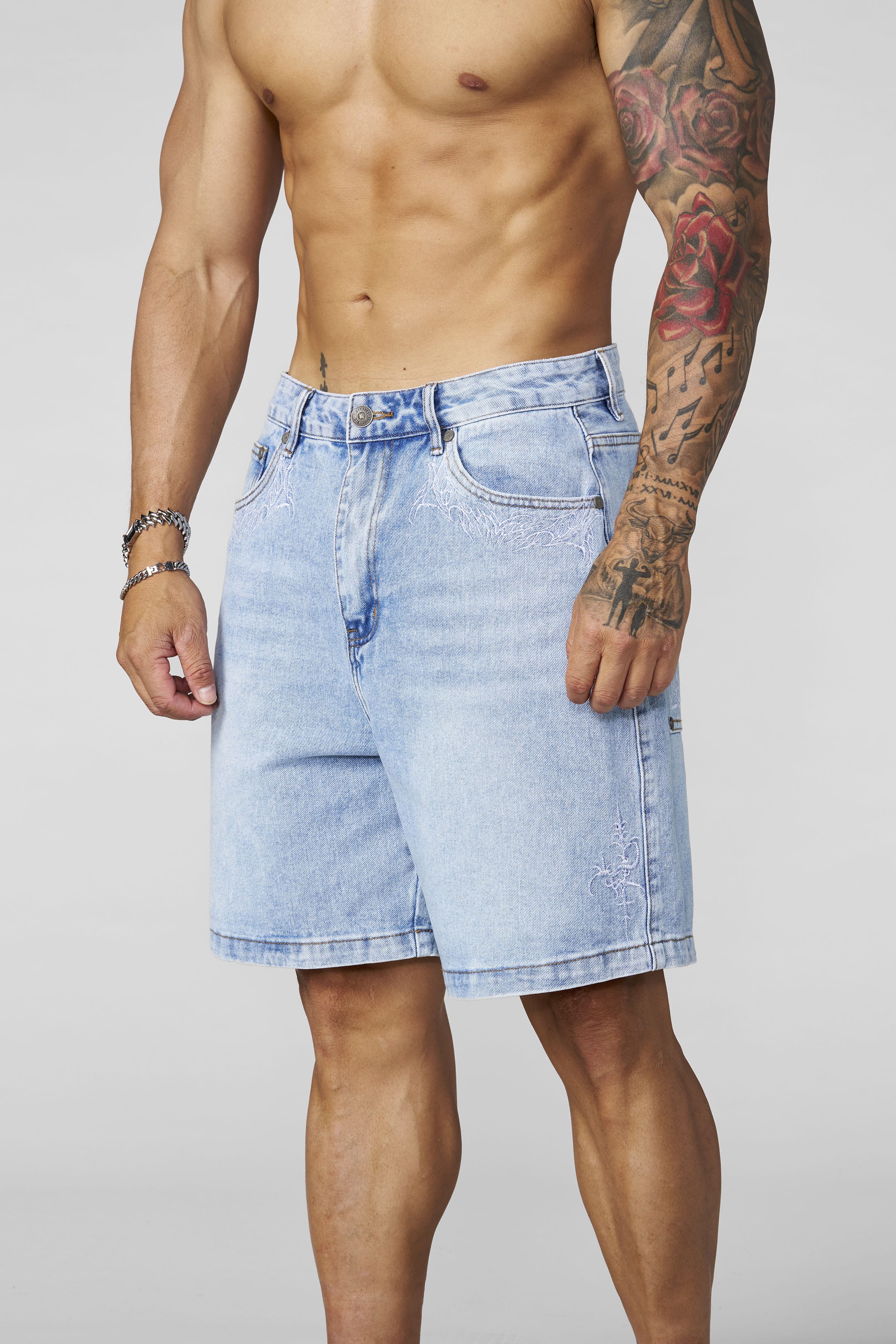 1025 - Phantom Embroidery Jorts