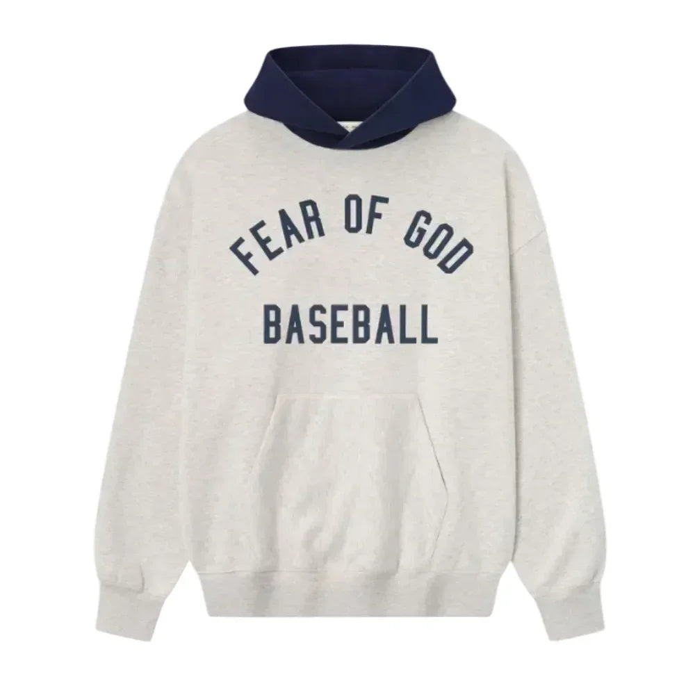 Fear of God Essentials MLB Sport Hoodie Oatmeal Heather Midnight Navy