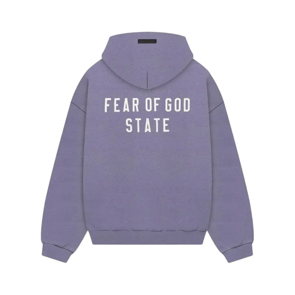 Fear of God Essentials Heavy Fleece Full Zip Hoodie Lavender