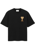 Ami Paris De Coeur Heavy Cotton T-shirt in Black