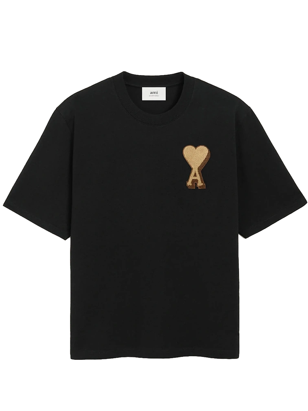 Ami Paris De Coeur Heavy Cotton T-shirt in Black