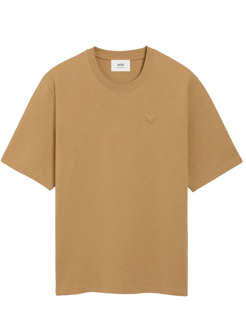 Ami Paris De Coeur Cotton T-shirt in Brown