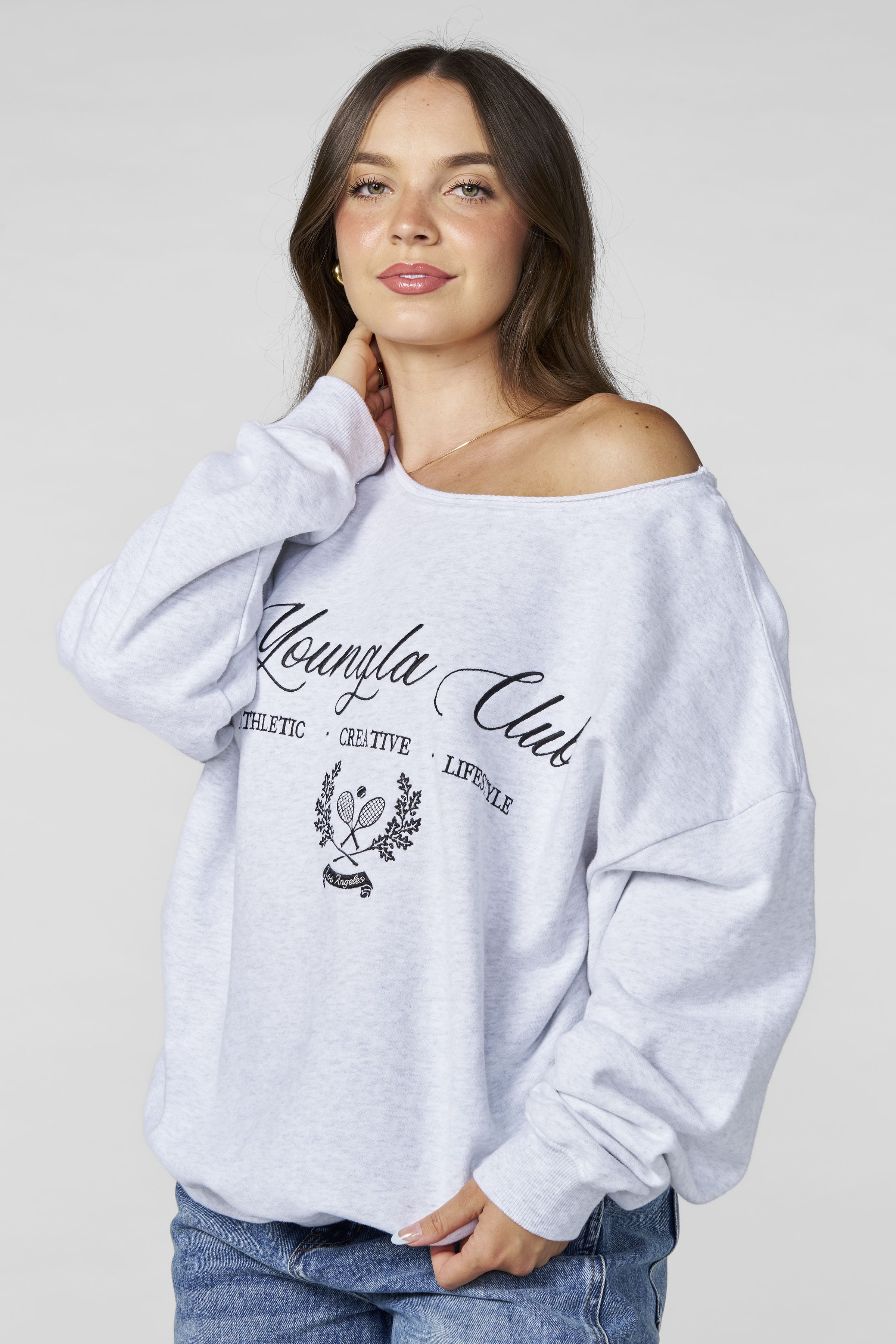 W5158 - Off-shoulder Pullover