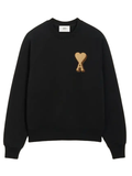 AMI Paris Ami De Coeur Patch Logo Sweatshirt in Black