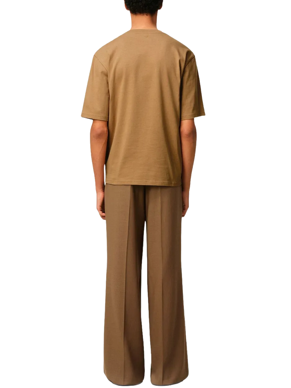 Ami Paris De Coeur Cotton T-shirt in Brown
