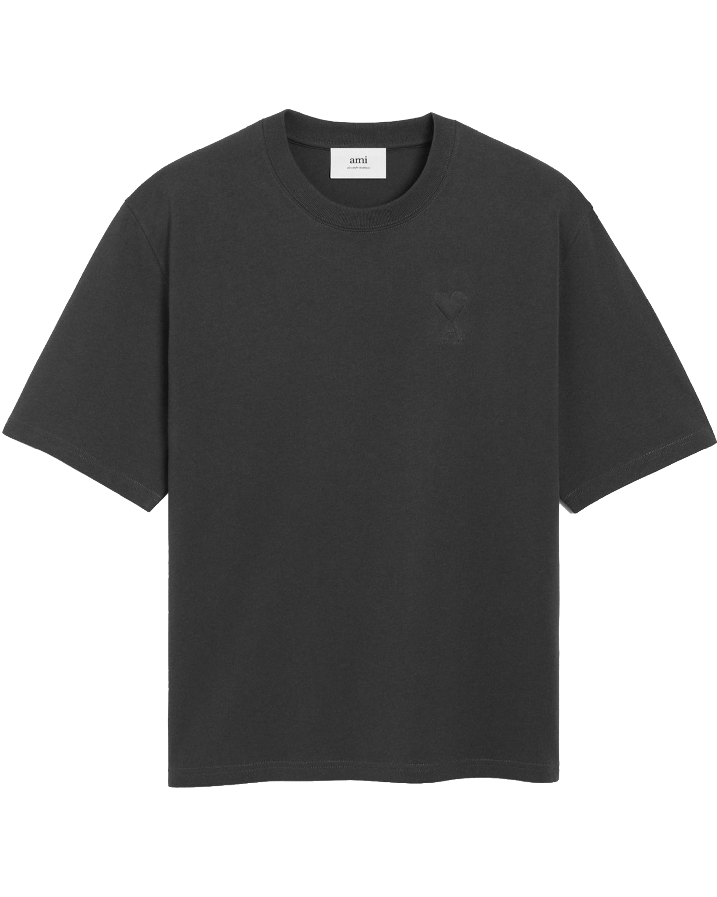 Ami Paris De Coeur Jersey T-shirt in Dark Grey