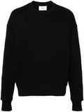 AMI Paris Ami De Coeur Embossed Logo Sweatshirt in Black